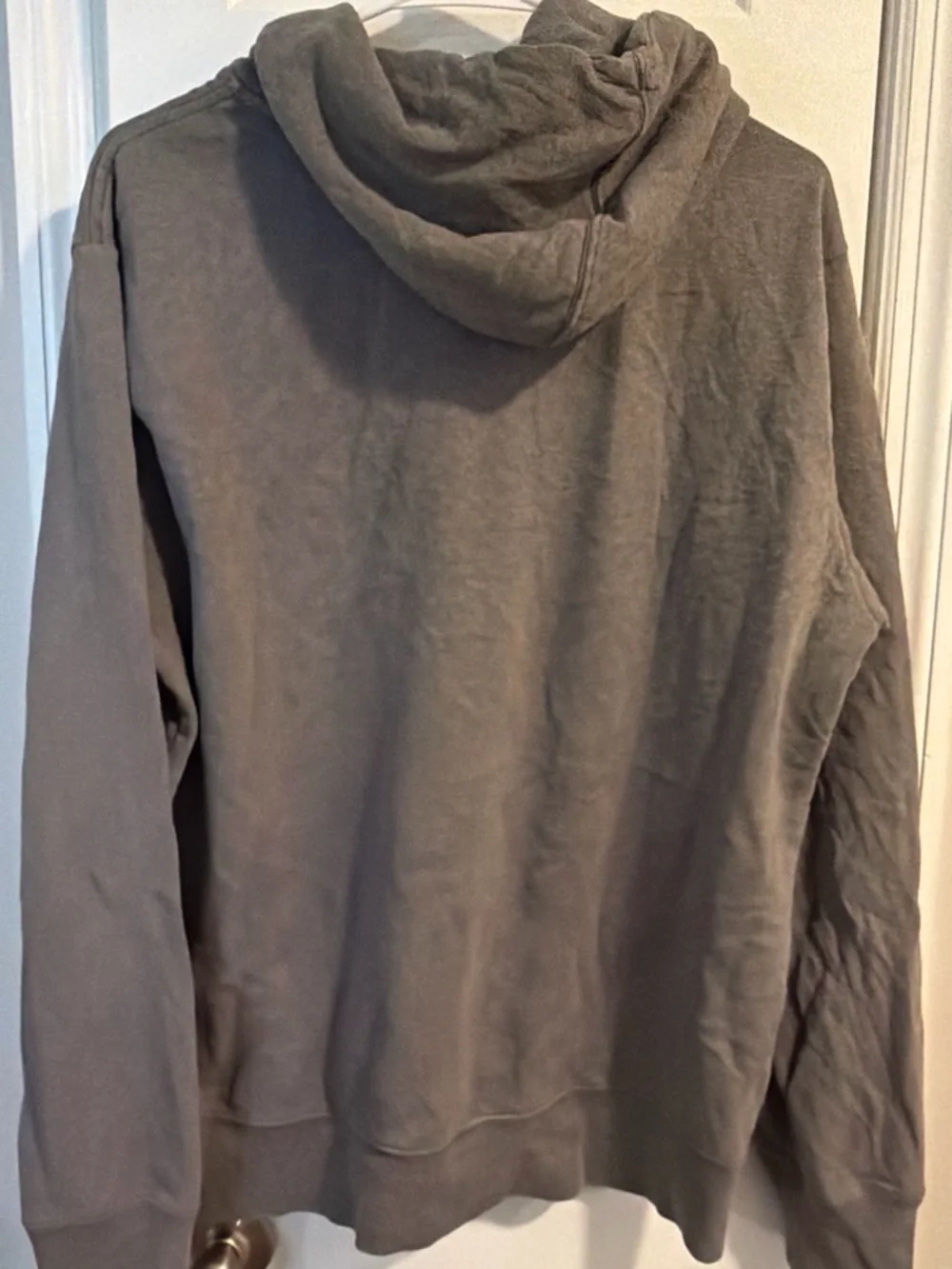 The North Face Gray Pullover Hoodie with Bright Green Logo